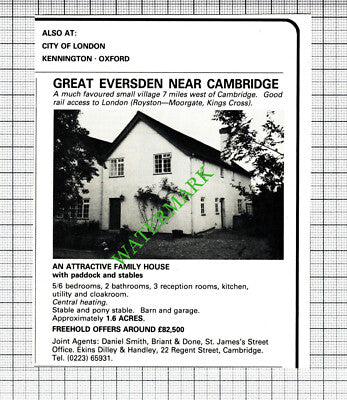 Great Eversden House Sale Advert - 1980 Cutting