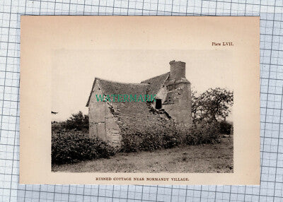 C4530) Normandy Surrey Ruined Cottage - 1908 Clip