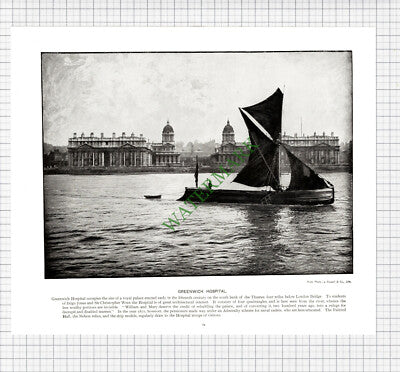 X582) Tower Of London Warders / Greenwich Hospital - c.1900 Book Print