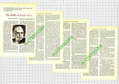 Pandit Nehru India Prime Minister - 1956 Article