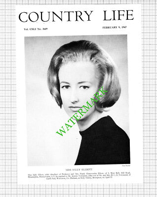 Miss Sally Elliott Jeremy Townsend Garth End Wolviston Durham - 1967 Cutting