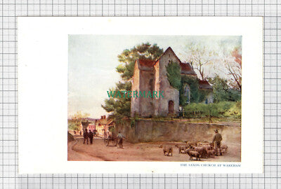 C5087) The Saxon Church At Wareham Dorset - SMALL Print c.1948