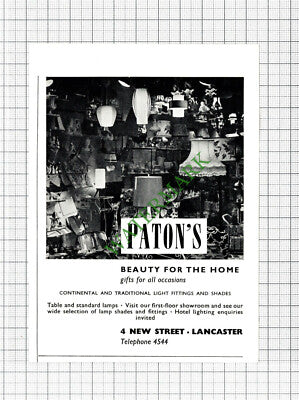 Paton's Lancaster Advert - 1962 Cutting
