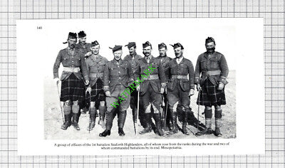 Officers 1st Battalion Seaforth Highlanders Mesopotamia - Cutting