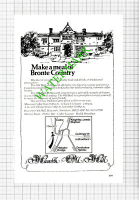The Old Hall Haworth Advert - 1978 Cutting