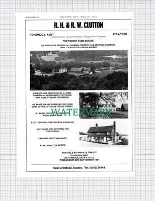 X704) The Forest Farm Estate Tonbridge Sale Advert - 1981 Clip