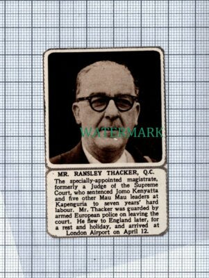 C4428) Mr Ransley Thacker QC Magistrate - Mau Mau - 1953 Clip
