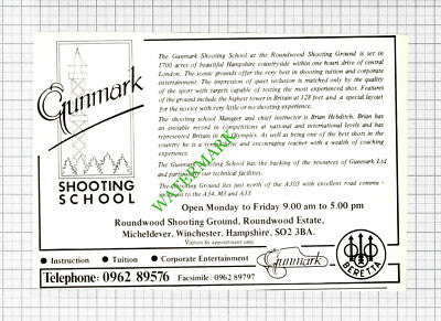 Gunmark Shooting School Micheldever Winchester Brian Hebditch - 1990 Cutting