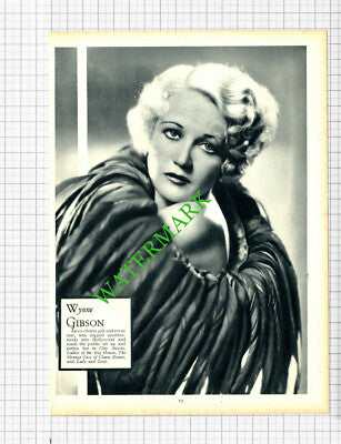 George Raft Actor / Wynne Gibson Actress - 1930s Book Print