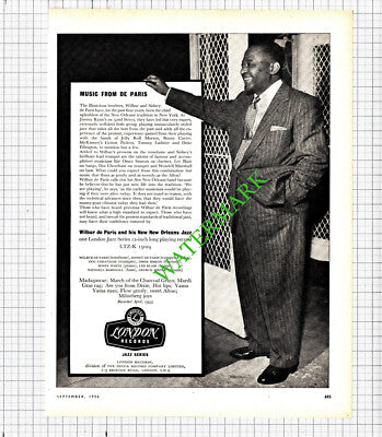 Wilbur de Paris London Records Advert - 1956 Cutting