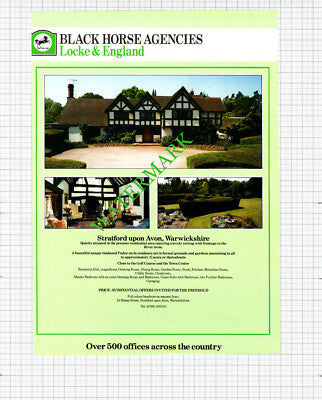 Stratford Upon Avon House Sale Advert - 1988 Cutting