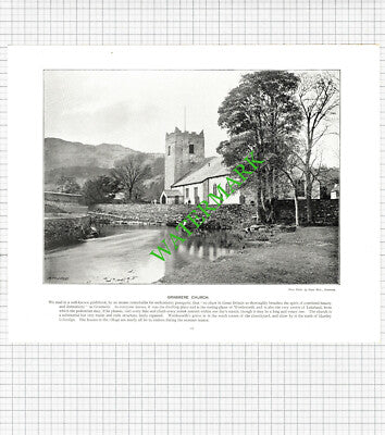 Grasmere Church Wordsworth - c.1900 Book Print