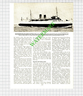 Dover To Dunkirk Train Ferry Twickenham Ferry - 1930s Article
