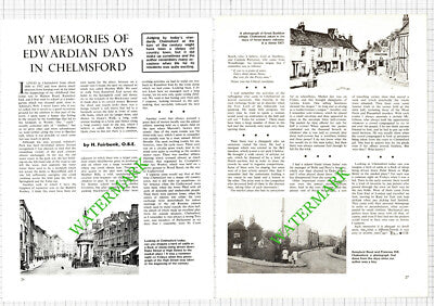 Chelmsford Essex H Fairbank Rainsford End - 1971 Article