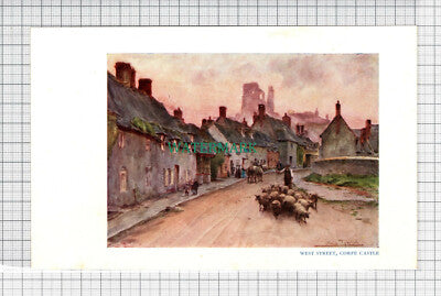 C5103) West Street Corfe Castle Dorset - SMALL Print c.1948