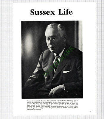 9266) Duke Of Norfolk Arundel Castle - 1965 Cutting