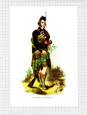 MACDONELL MAC DONELL of GLENGARRY Scottish Clans - c.1980 Book Print