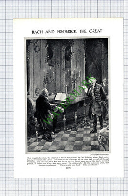 Bach and Frederick The Great Rohling - c.1920s Cutting