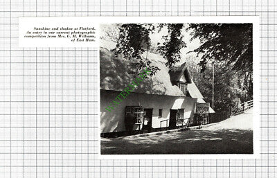 Flatford Essex Thatched Cottage - 1960s Cutting
