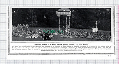 C5910) Messrs Cadbury Bournville Birmingham Employees Play - 1913 Cutting