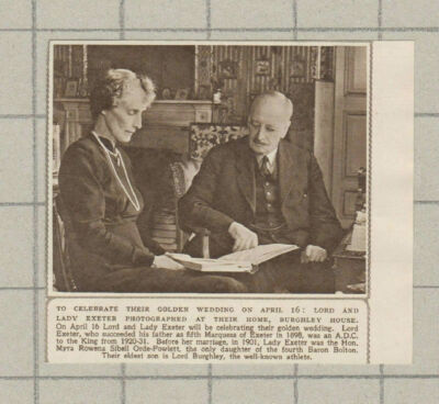 C4019) Lord & Lady Exeter Burghley House Golden Wedding - 1951 Clip