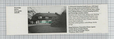 C7729) Wickham Skeith / Weybridge Surrey - 1989 House Advert