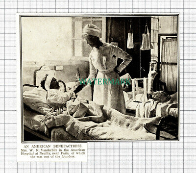 C5612) Mrs WK Vanderbilt American Hospital Neuilly World War One - c.1917 Clip