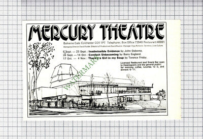 C3942) Mercury Theatre Balkerne Gate Colchester - 1972 Cutting