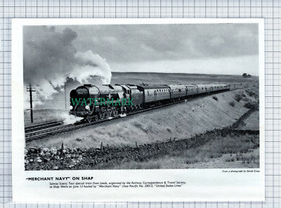 C4808) Solway Scenic Tour MERCHANT NAVY 35012 Shap Wells - 1960s Clip