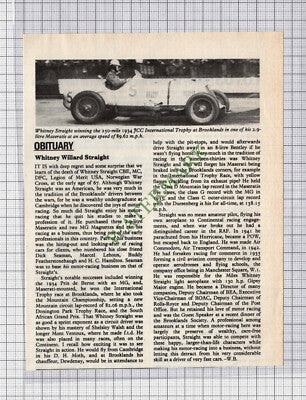 C764) Whitney Willard Straight Obituary - 1979 Cutting