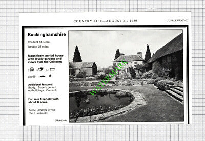Chalfont St Giles Buckinghamshire House Sale Advert - 1980 Cutting