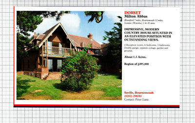 Milton Abbas Dorset House Sale Advert - 1991 Cutting
