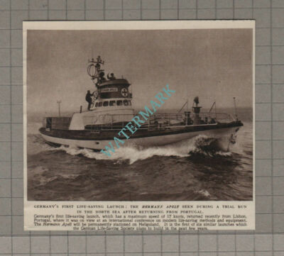 C3206) German Life Boat The HERMANN APELT - 1955 Clip