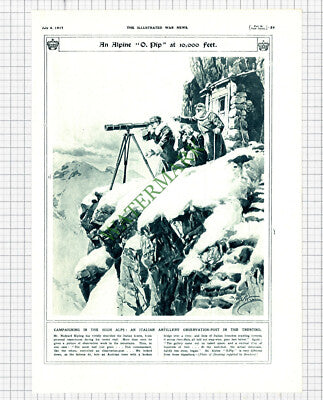 9957) Belgian Army Engineers Somme / Rudyard Kipling Trentino Italy WW1 - 1917
