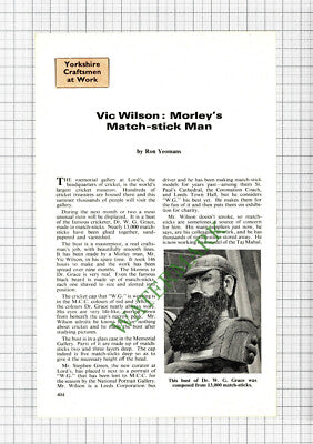 Mr Vic Wilson Morley Dr W G Grace Matchstick Man Lord's Gallery - 1969 Cutting
