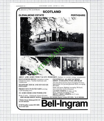 Glenalmond Estate Scotland Sale Advert - 1981 Cutting