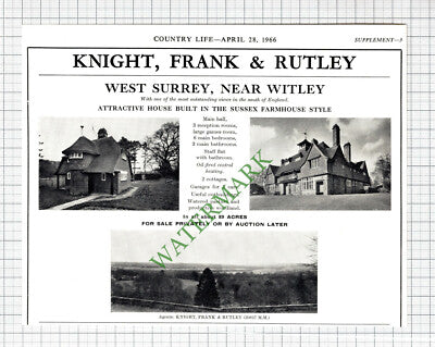 Witley Surrey House Sale Advert - 1966 Cutting