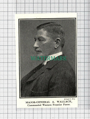 C3881) Major Gen A Wallace Western Frontier Force WW1 -1916 Clip SMALL
