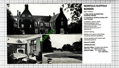 Thetford Norfolk House Sale Advert - 1980 Cutting