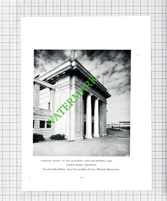 Blackpool Open Air Bathing Lake Francis Wood Architect - 1929 Book Print