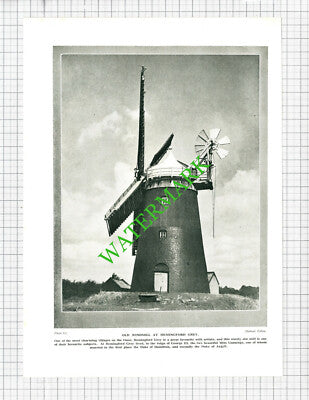 Hemingford Grey Windmill - 1920's Cutting / Print