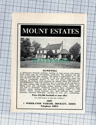 C4549) Hawkwell Essex House Sale Advert - 1969 Clip