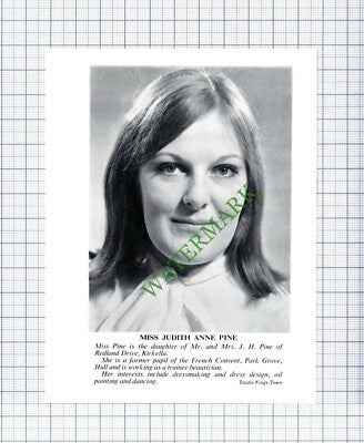 C7899) Miss Judith Anne Pine Kirkella Hull - 1967 Cutting
