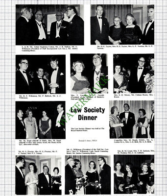 9608) Law Society Dinner Hull Calman Rosen Belk Wathen Garside - 1967 Cutting