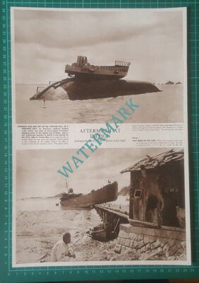 (X586) Inchon Bay Invasion Capsized Ships - 1950 Clip