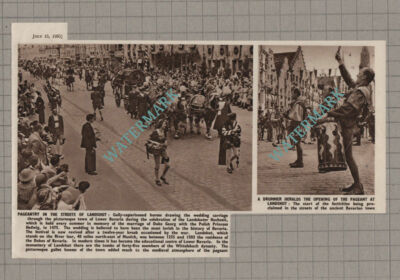 C3370) Landshut Hochzeit Lower Bavaria Pageant - 1950 Clip