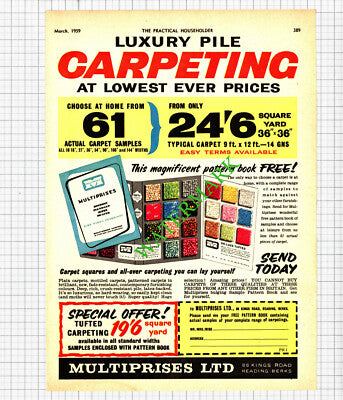 Multiprises Carpeting Advert - 1959 Cutting