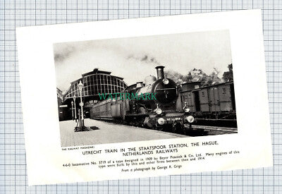 C4788) Utrecht Train In Staatspoor Station The Hague Netherlands - 1930s Clip