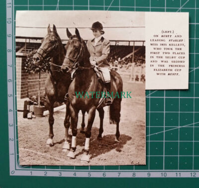 C4360) Miss Iris Kellett on Rusty Selby Cup Horse 1950 Clip