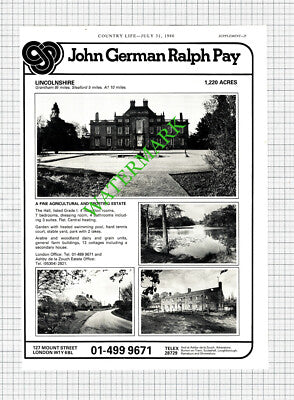 Sleaford Lincolnshire Hall Sale Advert - 1980 Cutting